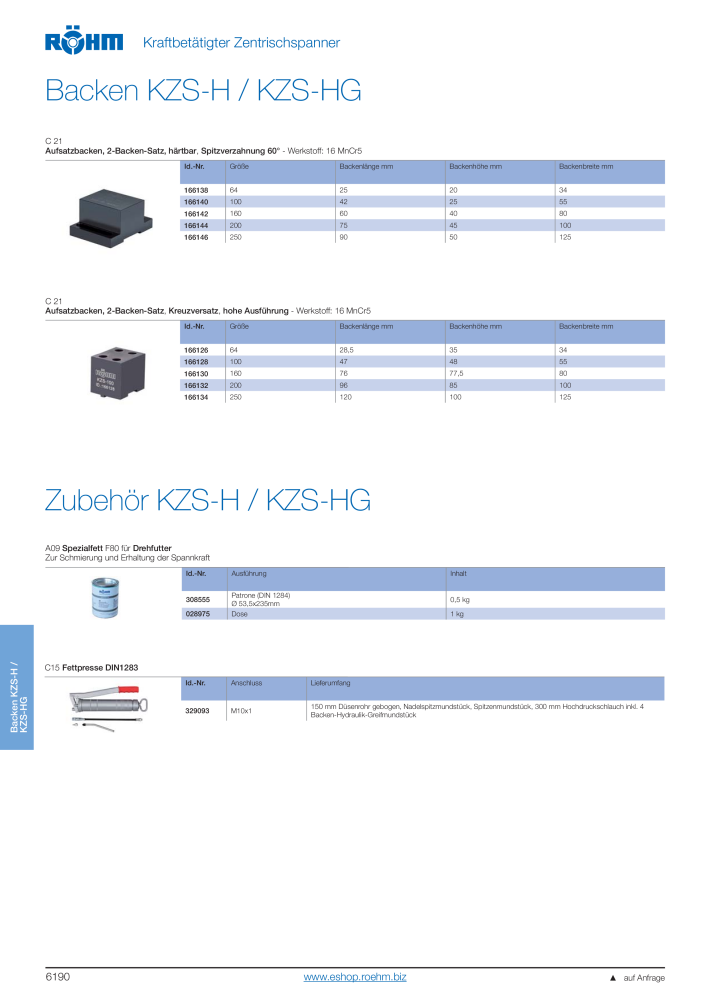 Röhm Hauptkatalog Spannwerkzeuge NR.: 247 - Seite 704