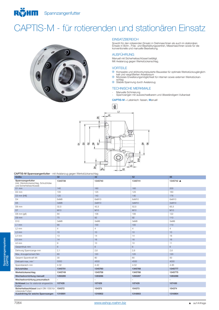 Röhm Hauptkatalog Spannwerkzeuge NO.: 247 - Page 806