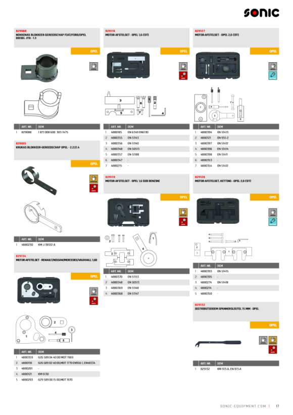 Sonic Spanrolsleutel 15mm Opel/Opel 829132