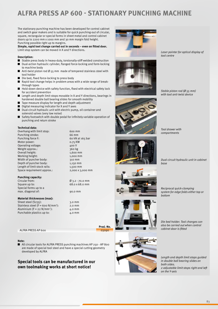 ALFRA Catalog Control Cabinet and Control Engineering NO.: 250 - Page 83