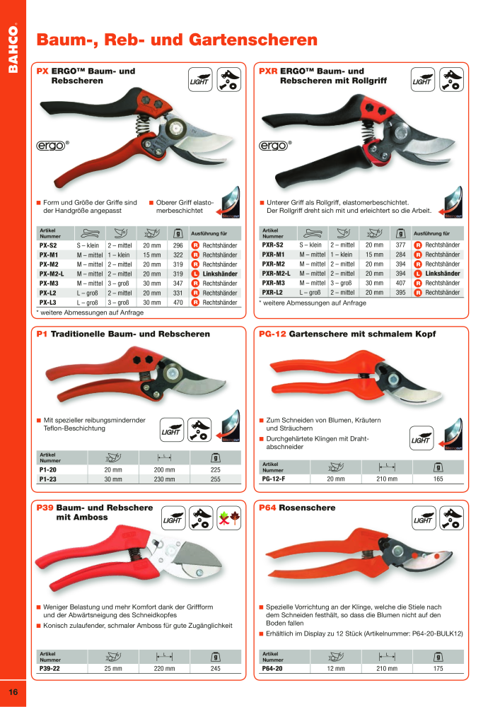 BAHCO Katalog Schneidwerkzeuge NR.: 2504 - Pagina 16