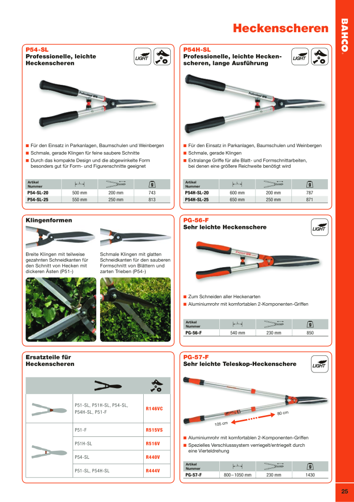 BAHCO Katalog Schneidwerkzeuge Nº: 2504 - Página 25