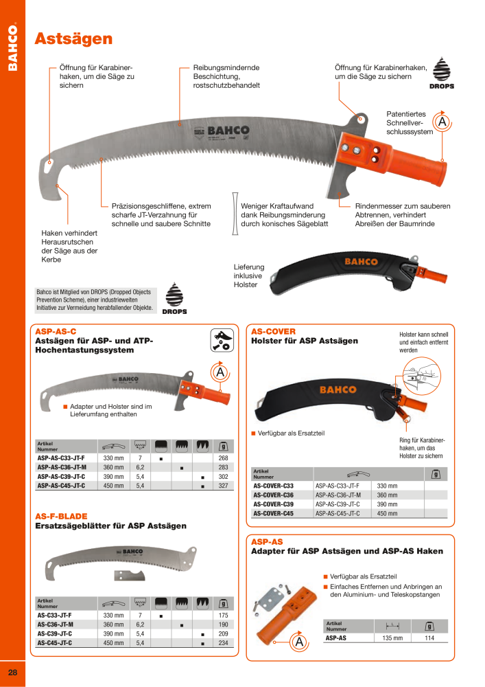 BAHCO Katalog Schneidwerkzeuge NR.: 2504 - Seite 28