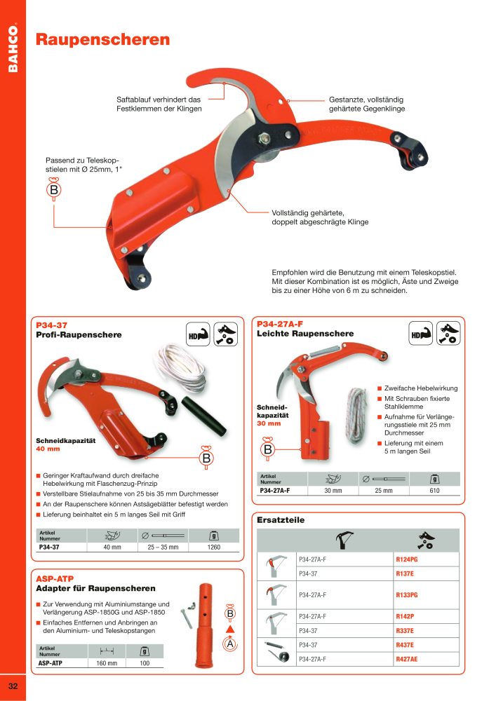 BAHCO Katalog Schneidwerkzeuge Nº: 2504 - Página 32