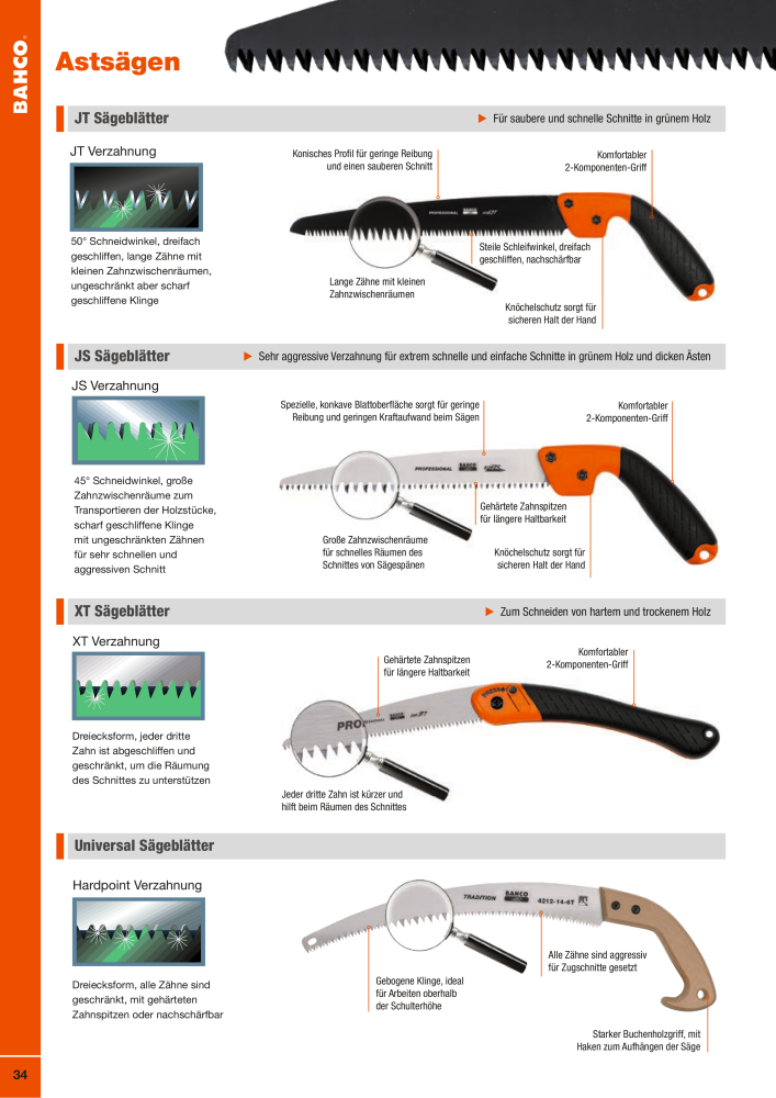 BAHCO Katalog Schneidwerkzeuge NR.: 2504 - Seite 34