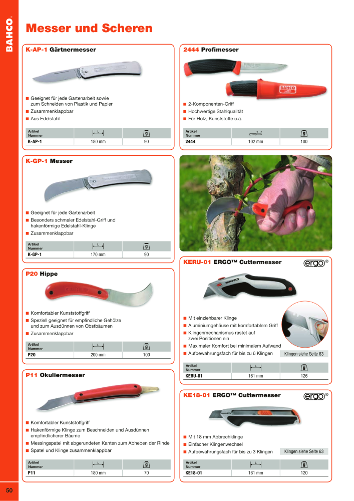 BAHCO Katalog Schneidwerkzeuge NR.: 2504 - Pagina 50