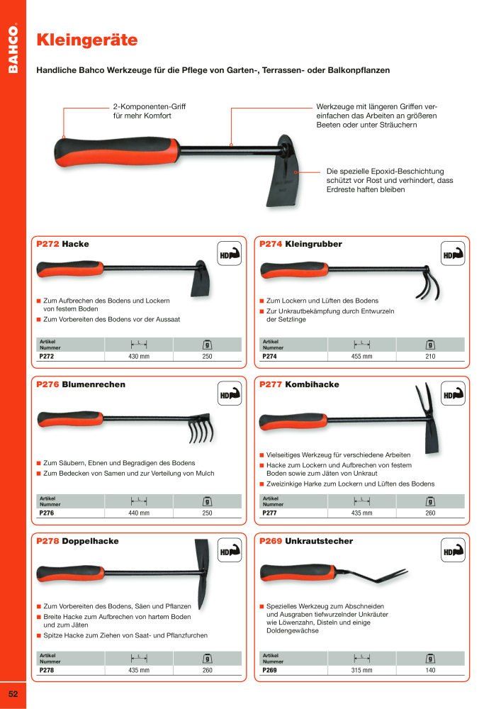 BAHCO Katalog Schneidwerkzeuge NR.: 2504 - Seite 52