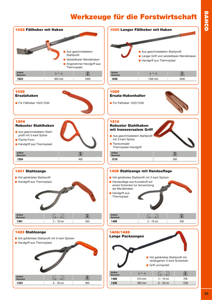 BAHCO Katalog Schneidwerkzeuge Nº: 2504 - Página 55