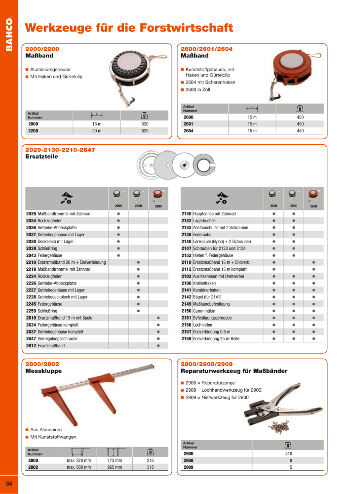 BAHCO Katalog Schneidwerkzeuge Nº: 2504 - Página 58