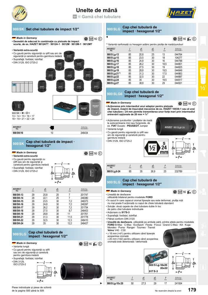 Catalogul principal HAZET Č. 2512 - Strana 181