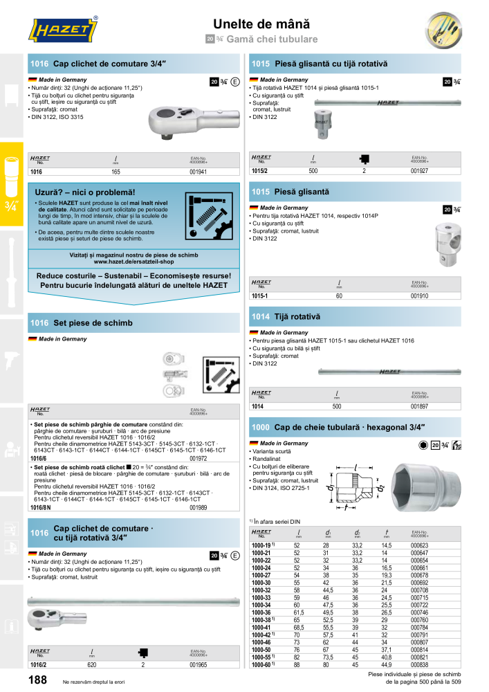 Catalogul principal HAZET Č. 2512 - Strana 188