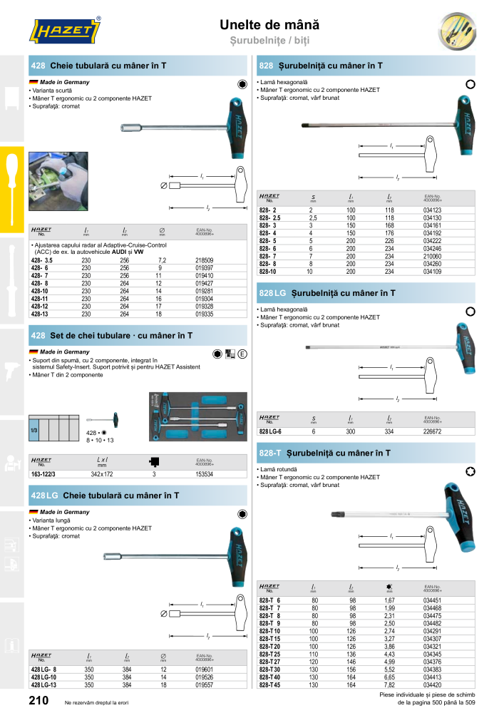 Catalogul principal HAZET Č. 2512 - Strana 210