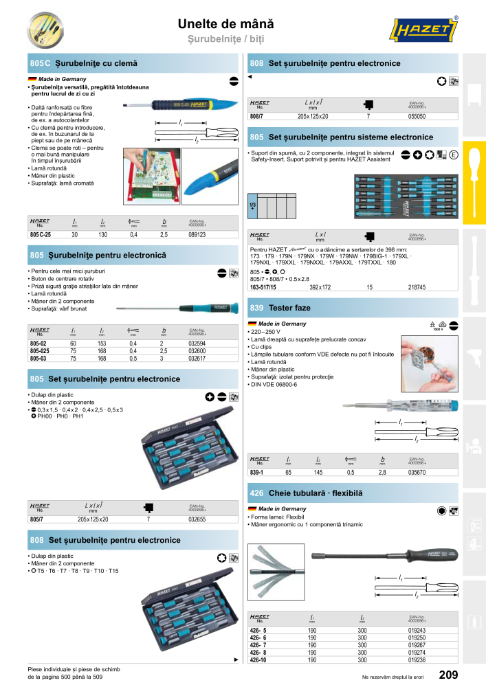 Catalogul principal HAZET Č. 2512 - Strana 211