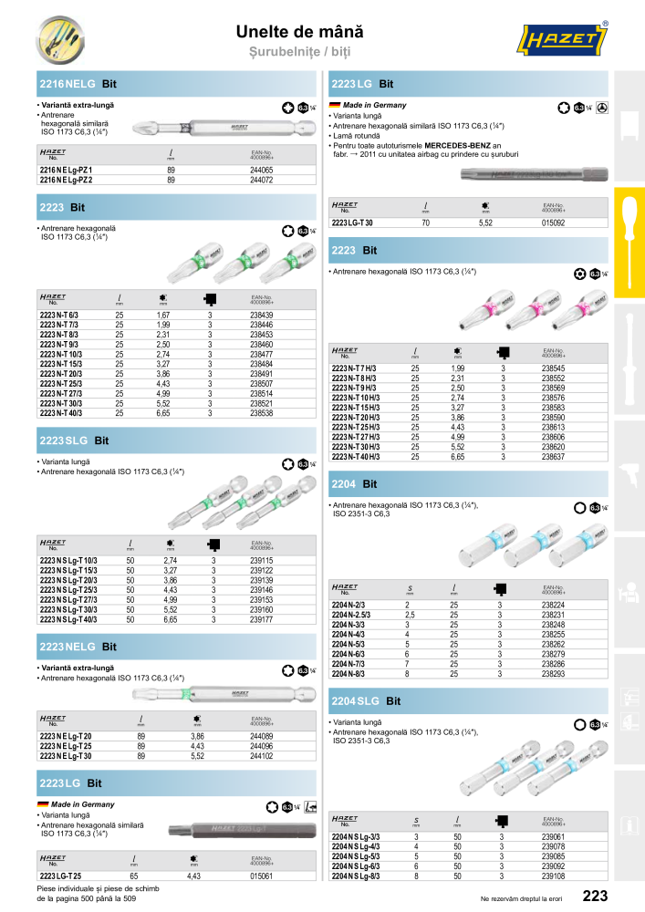Catalogul principal HAZET NR.: 2512 - Strona 225