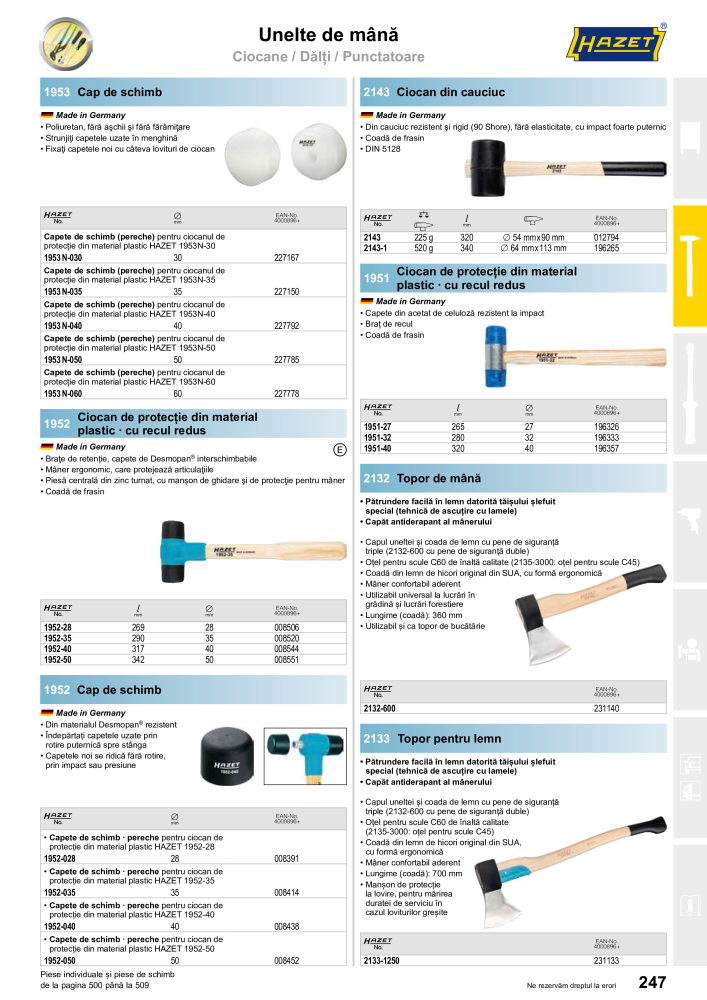 Catalogul principal HAZET Nº: 2512 - Página 249