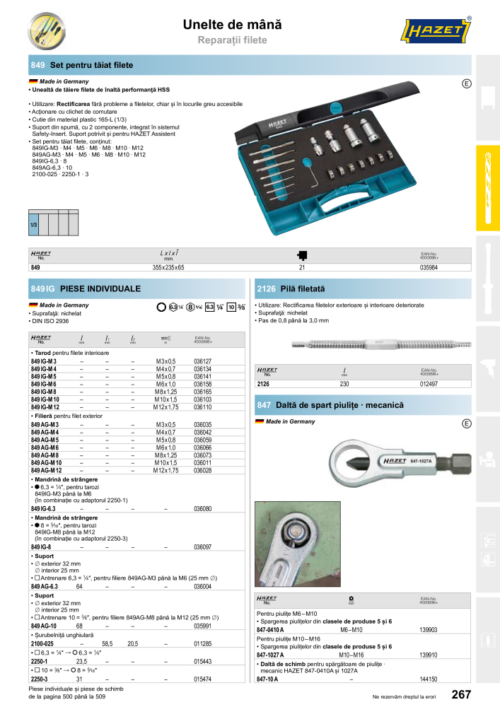 Catalogul principal HAZET NR.: 2512 - Seite 269