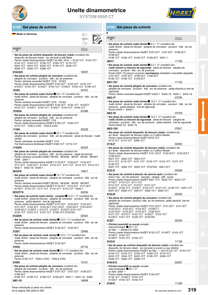 Catalogul principal HAZET Č. 2512 - Strana 321