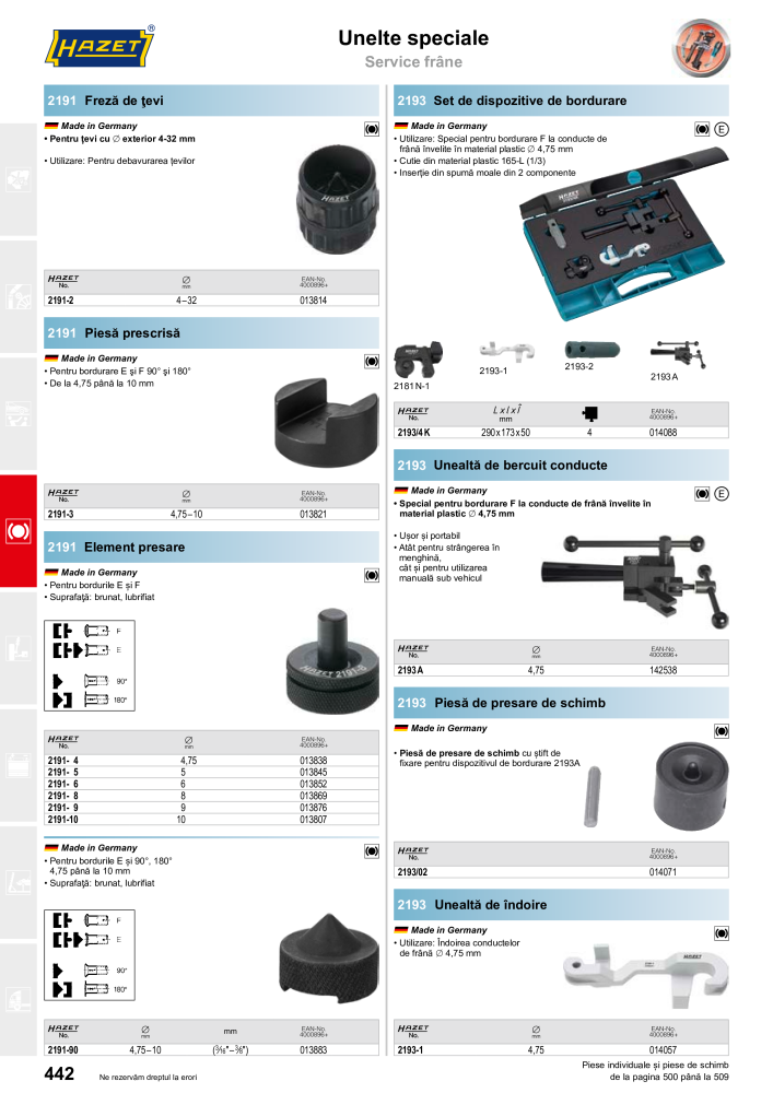 Catalogul principal HAZET Nº: 2512 - Página 444