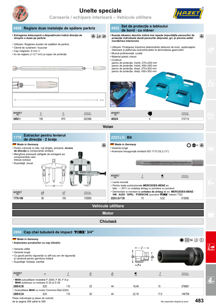 Catalogul principal HAZET Nº: 2512 - Página 485