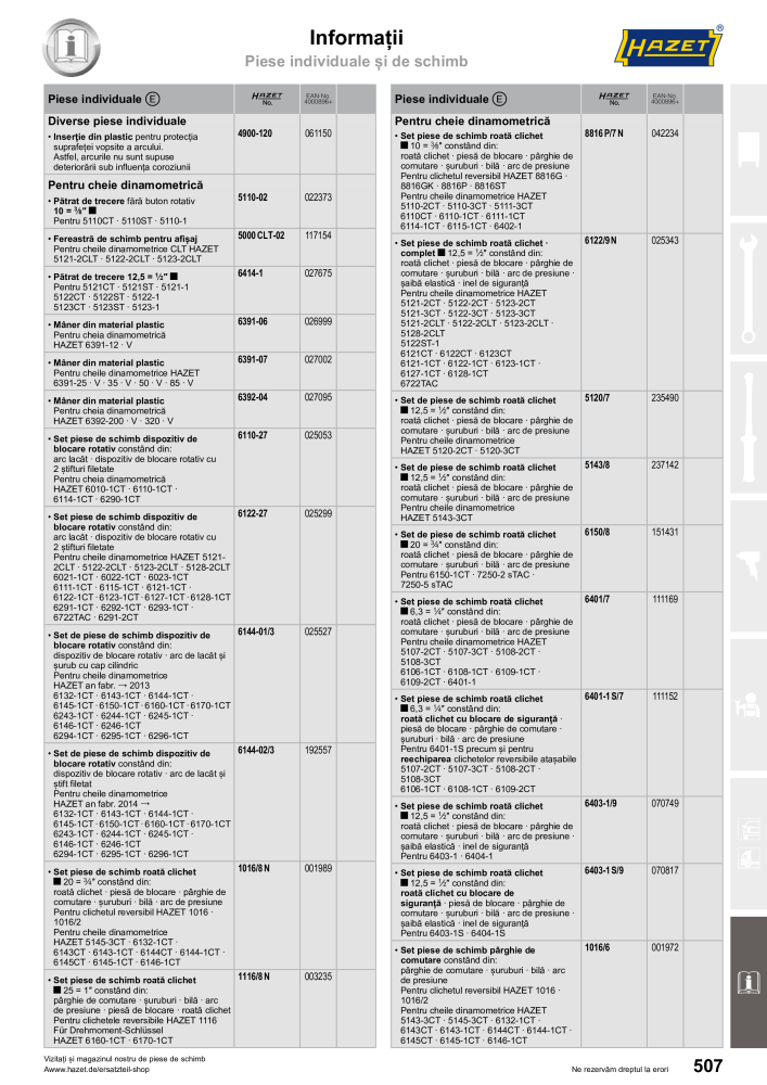 Catalogul principal HAZET NR.: 2512 - Pagina 507