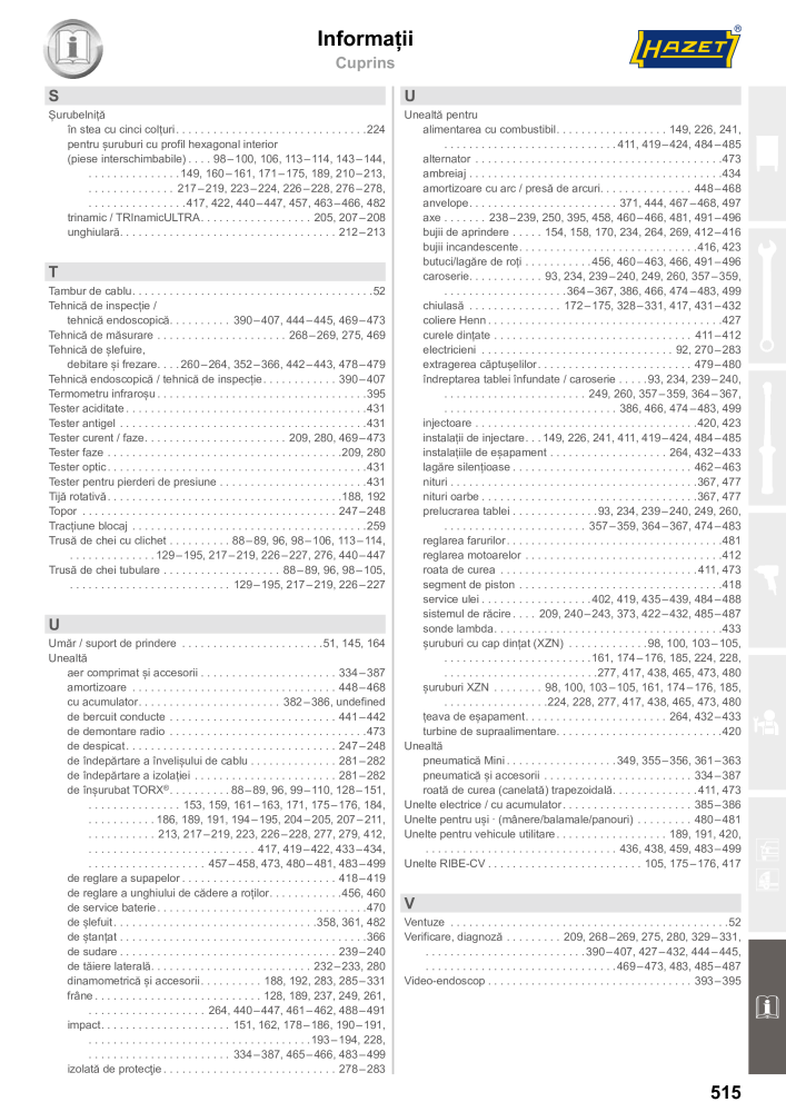 Catalogul principal HAZET NR.: 2512 - Seite 515