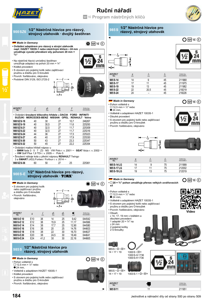 Hlavní katalog HAZET Nº: 2516 - Página 186