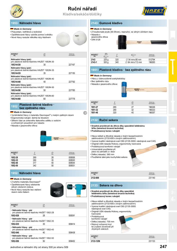 Hlavní katalog HAZET Č. 2516 - Strana 249