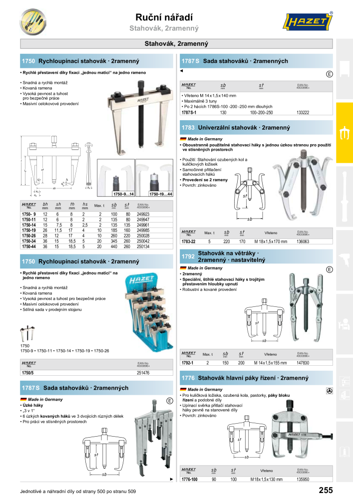 Hlavní katalog HAZET n.: 2516 - Pagina 257