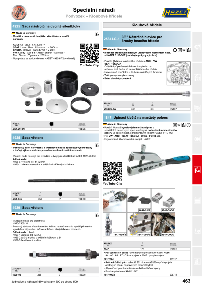 Hlavní katalog HAZET Nº: 2516 - Página 463