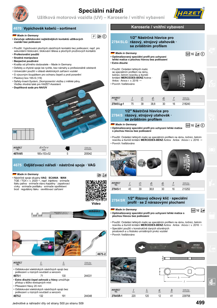 Hlavní katalog HAZET Nº: 2516 - Página 501