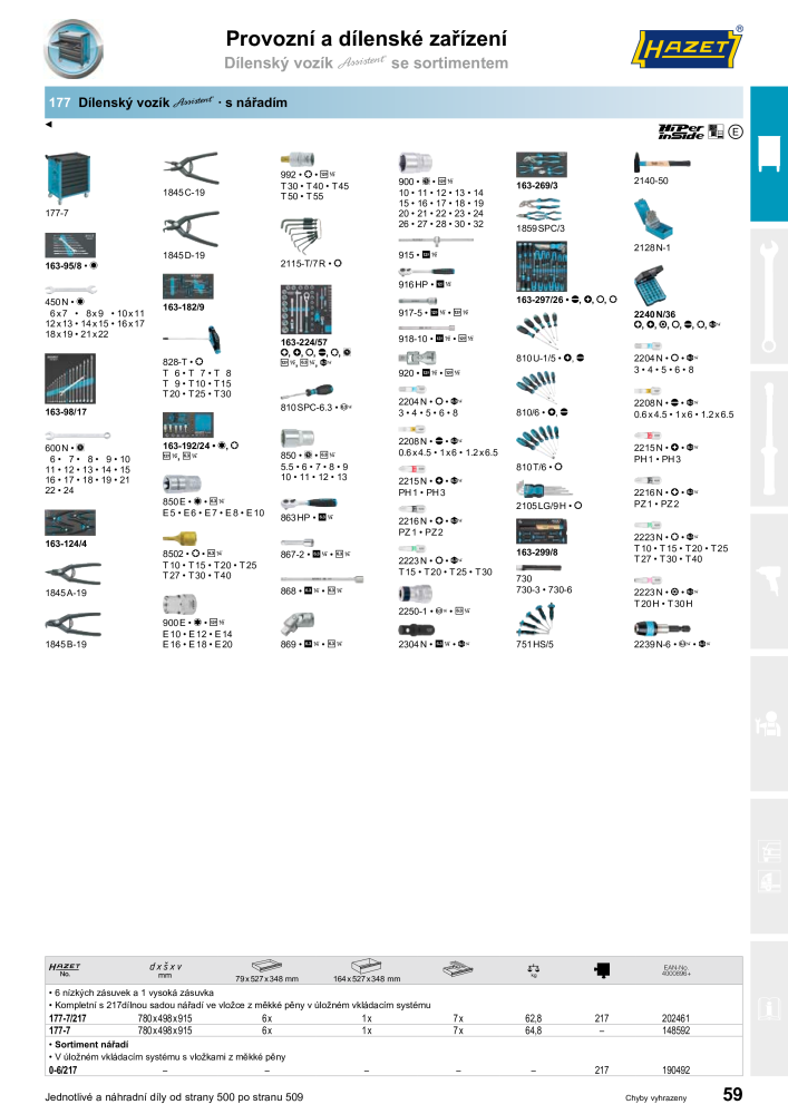 Hlavní katalog HAZET Nº: 2516 - Página 59