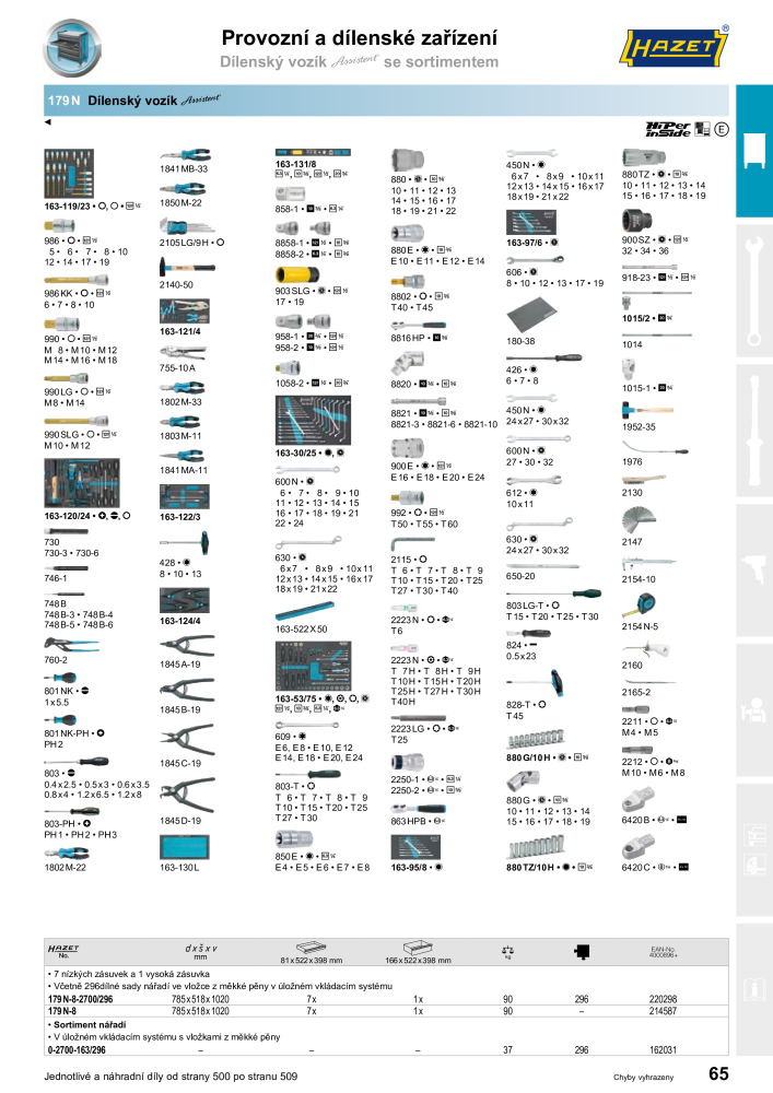 Hlavní katalog HAZET n.: 2516 - Pagina 65