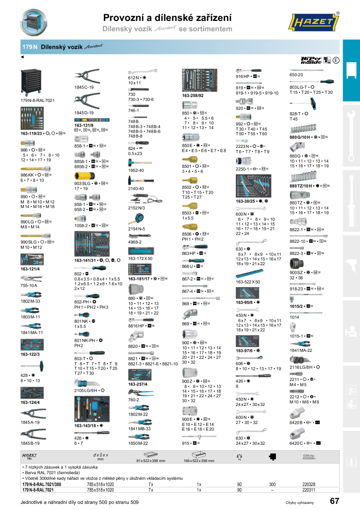 Hlavní katalog HAZET NR.: 2516 - Pagina 67