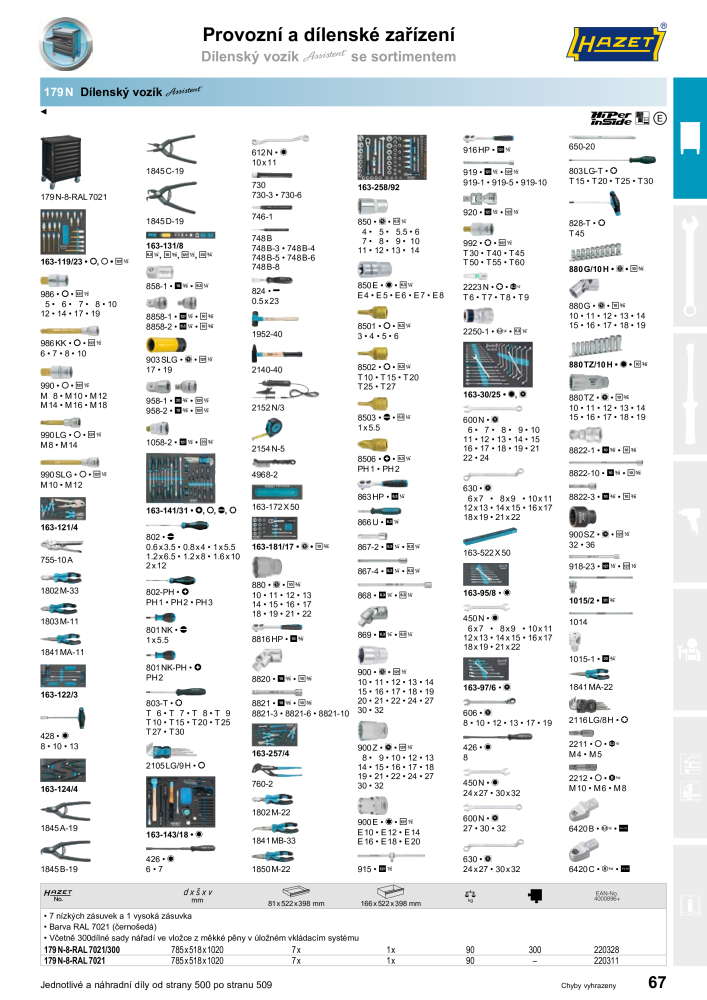 Hlavní katalog HAZET Č. 2516 - Strana 69