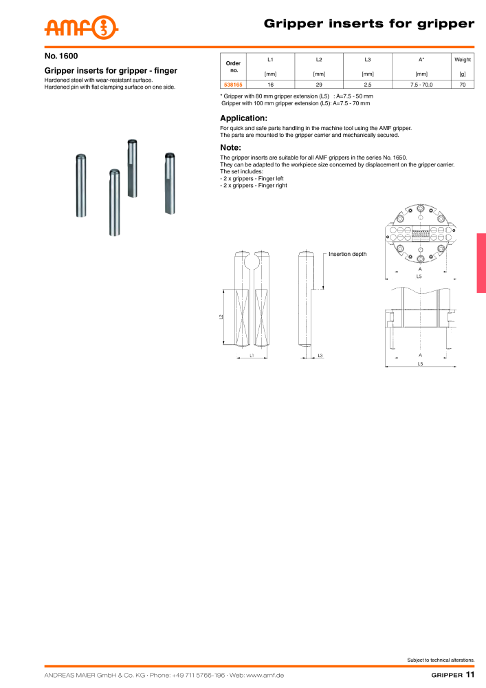 AMF Catalogue Grippers Nb. : 2539 - Page 11