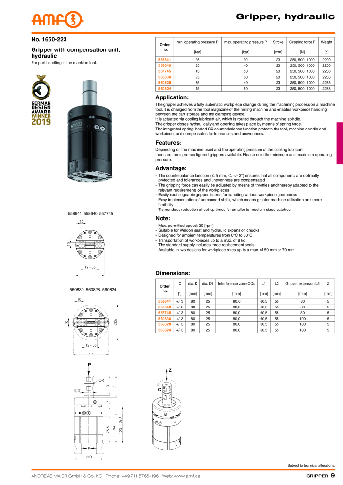 AMF Catalogue Grippers Nb. : 2539 - Page 9