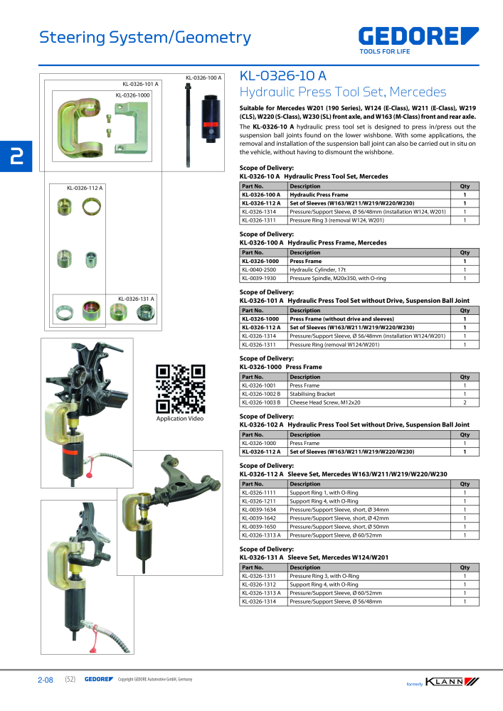 GEDORE Automotive KLANN Steering System/ Geometry NR.: 2546 - Seite 8