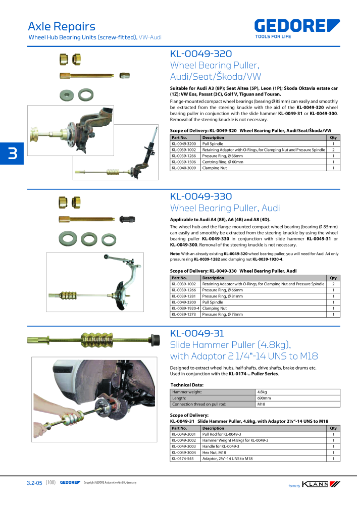 GEDORE Automotive KLANN Axle Repairs Nº: 2547 - Página 24