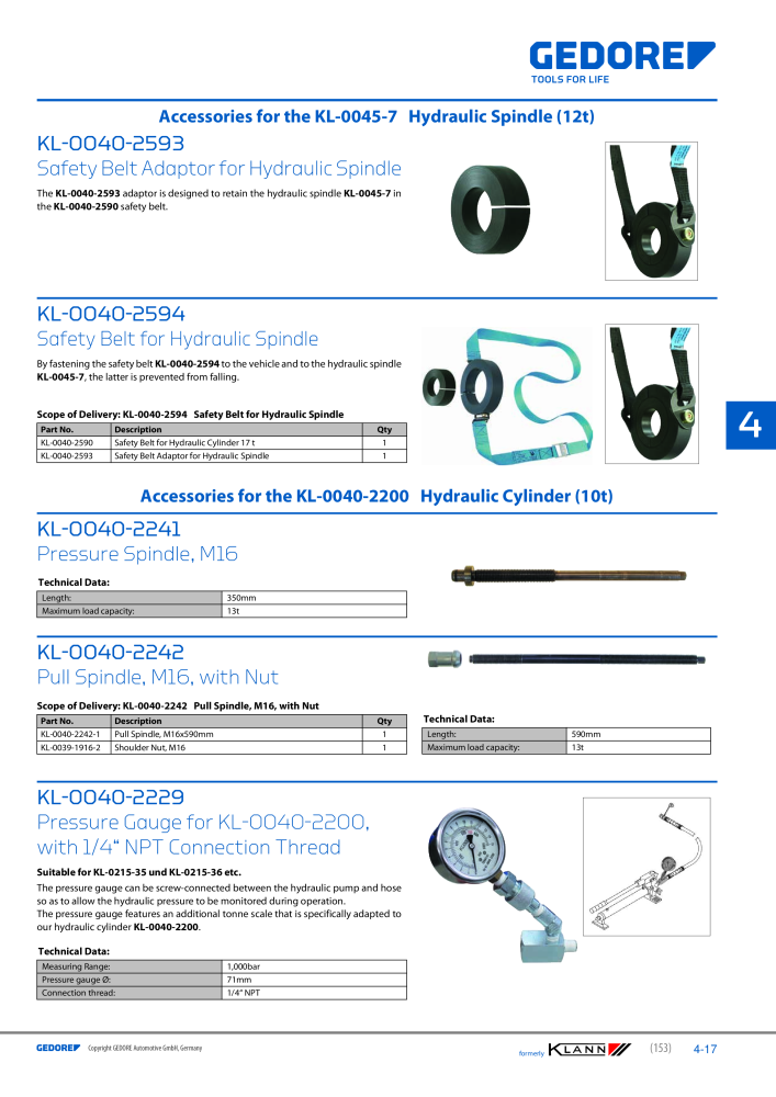 GEDORE Automotive KLANN Silentblocs and Bushings NO.: 2548 - Page 17