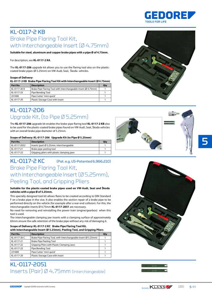 GEDORE Automotive KLANN Brake Service/Repairs Nº: 2549 - Página 11