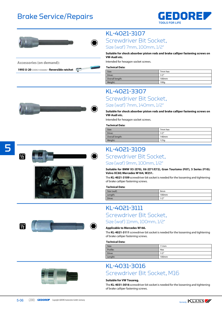 GEDORE Automotive KLANN Brake Service/Repairs n.: 2549 - Pagina 6