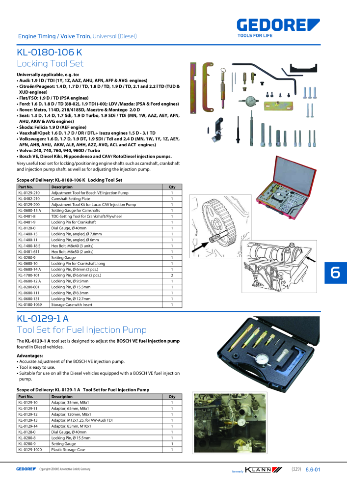 GEDORE Automotive KLANN Engine Maintenance/Repairs Nº: 2550 - Página 119