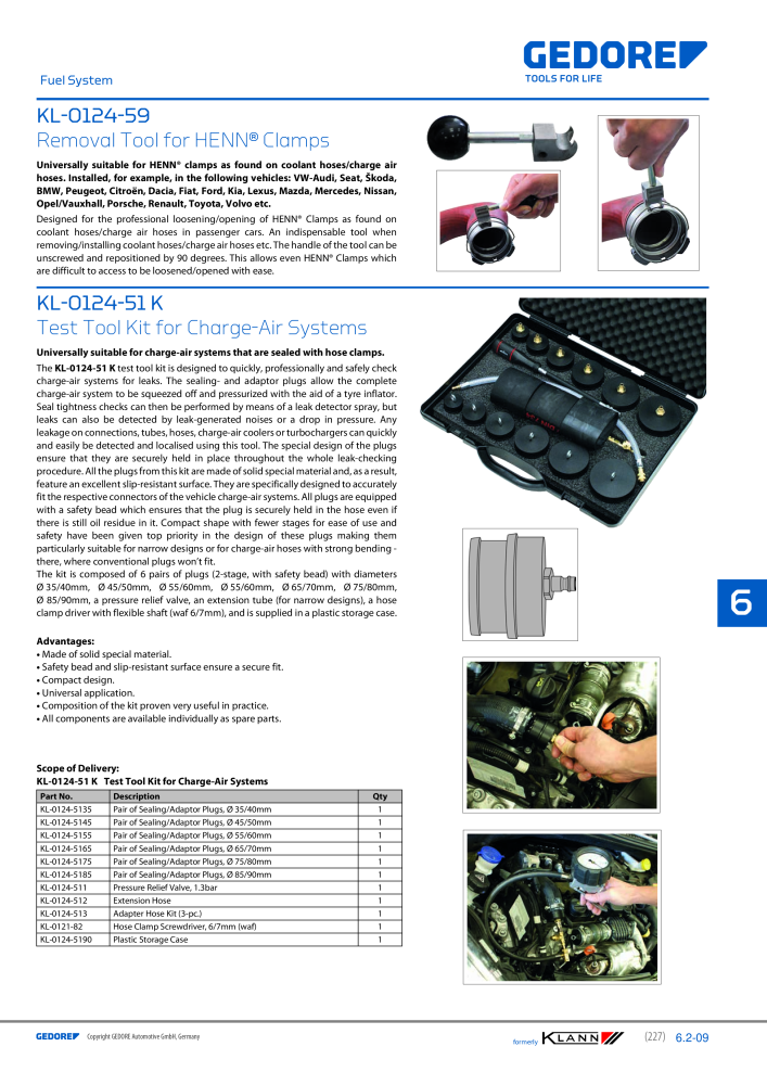 GEDORE Automotive KLANN Engine Maintenance/Repairs NO.: 2550 - Page 17