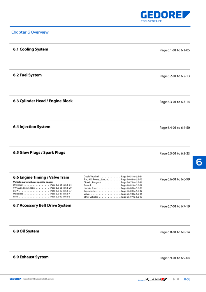 GEDORE Automotive KLANN Engine Maintenance/Repairs NO.: 2550 - Page 3