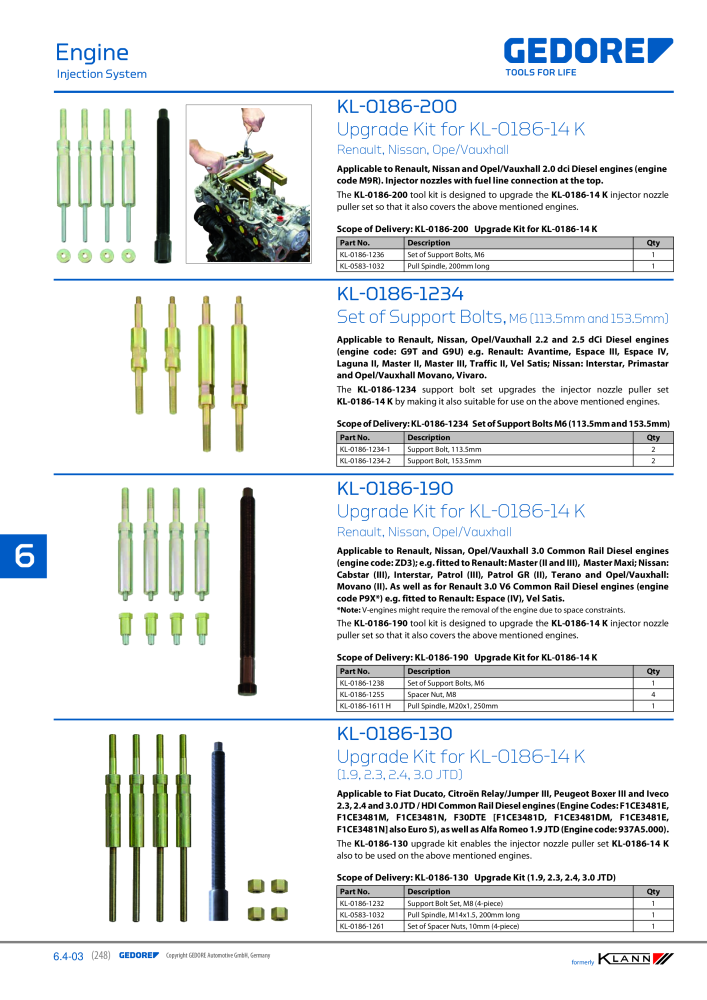 GEDORE Automotive KLANN Engine Maintenance/Repairs Č. 2550 - Strana 38