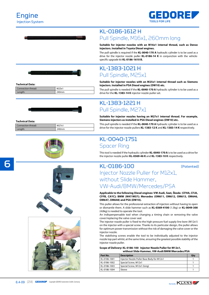 GEDORE Automotive KLANN Engine Maintenance/Repairs NR.: 2550 - Pagina 44