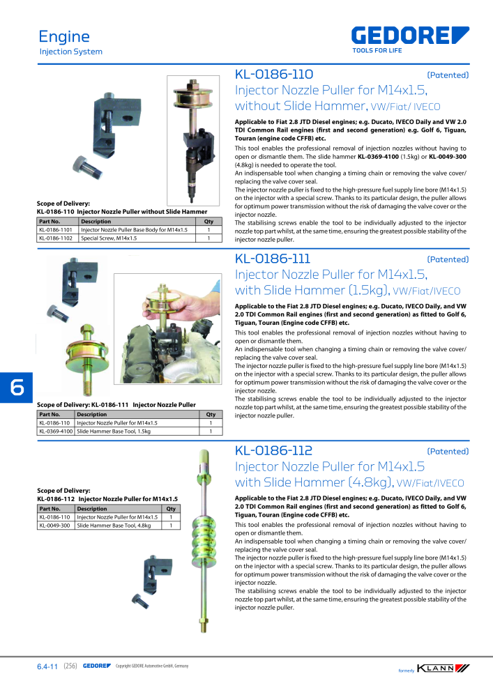 GEDORE Automotive KLANN Engine Maintenance/Repairs NEJ.: 2550 - Sida 46