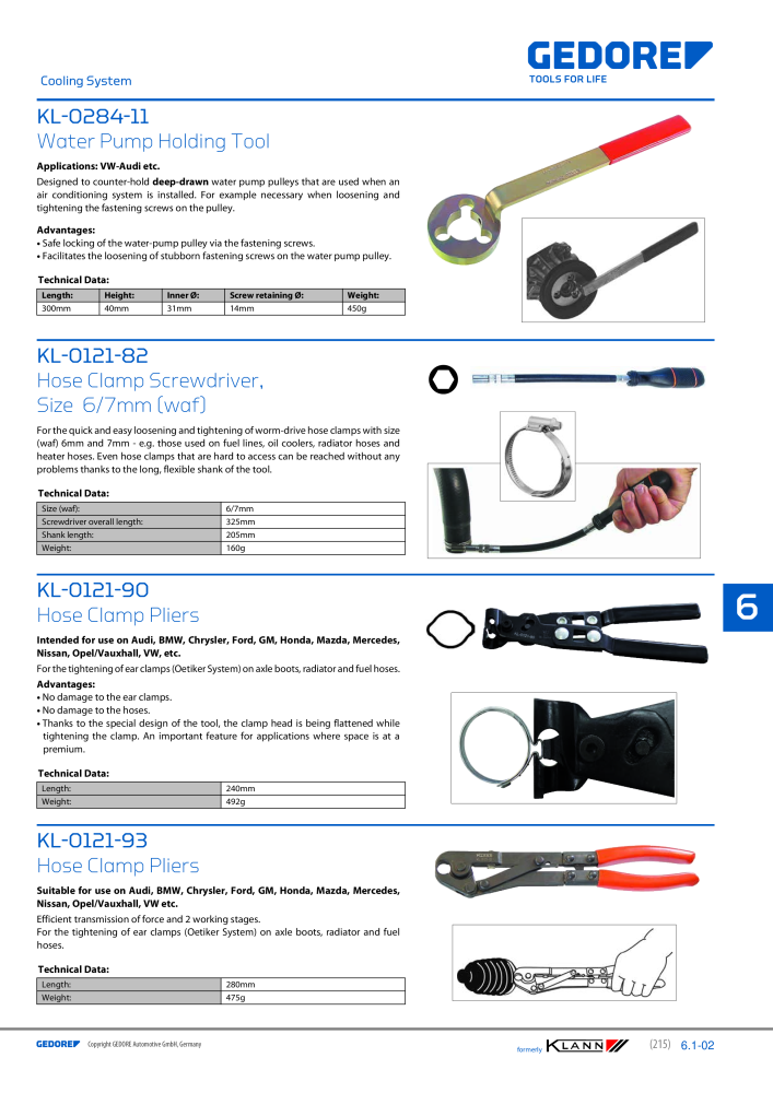 GEDORE Automotive KLANN Engine Maintenance/Repairs NEJ.: 2550 - Sida 5