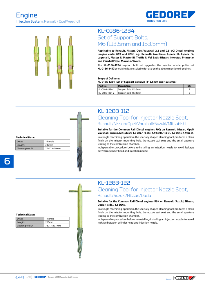 GEDORE Automotive KLANN Engine Maintenance/Repairs NR.: 2550 - Pagina 78
