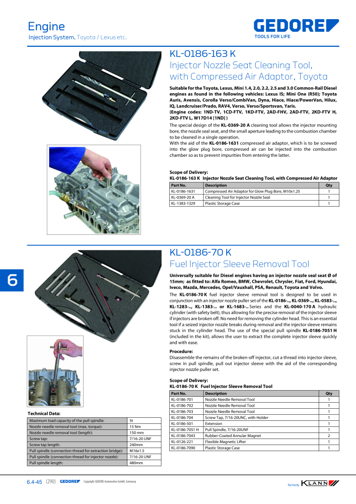 GEDORE Automotive KLANN Engine Maintenance/Repairs NEJ.: 2550 - Sida 80